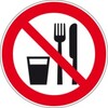 Piktogramm 224 Ø 200mm Polyester selbstklebend - Essen und Trinken verboten